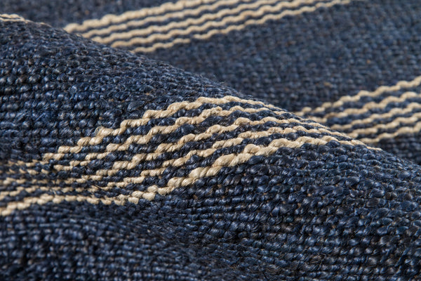 Momeni Novogratz Montauk MTK-1 Hand Woven Contemporary Striped Indoor Area Rug Navy 8'6" x 11'6" MONTAMTK-1NVY86B6