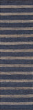 Momeni Novogratz Montauk MTK-1 Hand Woven Contemporary Striped Indoor Area Rug Navy 8'6" x 11'6" MONTAMTK-1NVY86B6