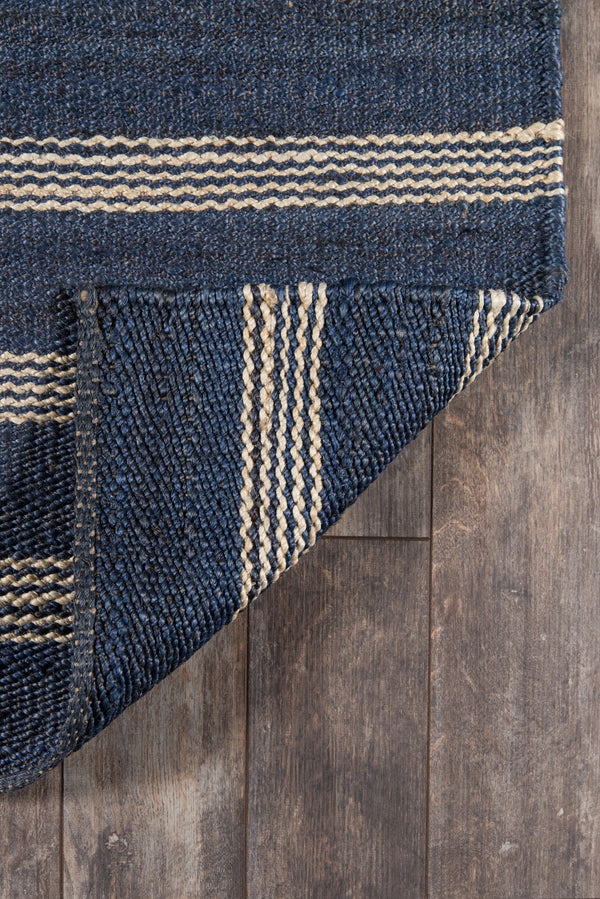 Momeni Novogratz Montauk MTK-1 Hand Woven Contemporary Striped Indoor Area Rug Navy 8'6" x 11'6" MONTAMTK-1NVY86B6