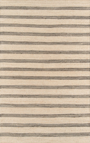 Momeni Novogratz Montauk MTK-2 Hand Woven Contemporary Striped Indoor Area Rug Charcoal 8'6" x 11'6" MONTAMTK-2CHR86B6