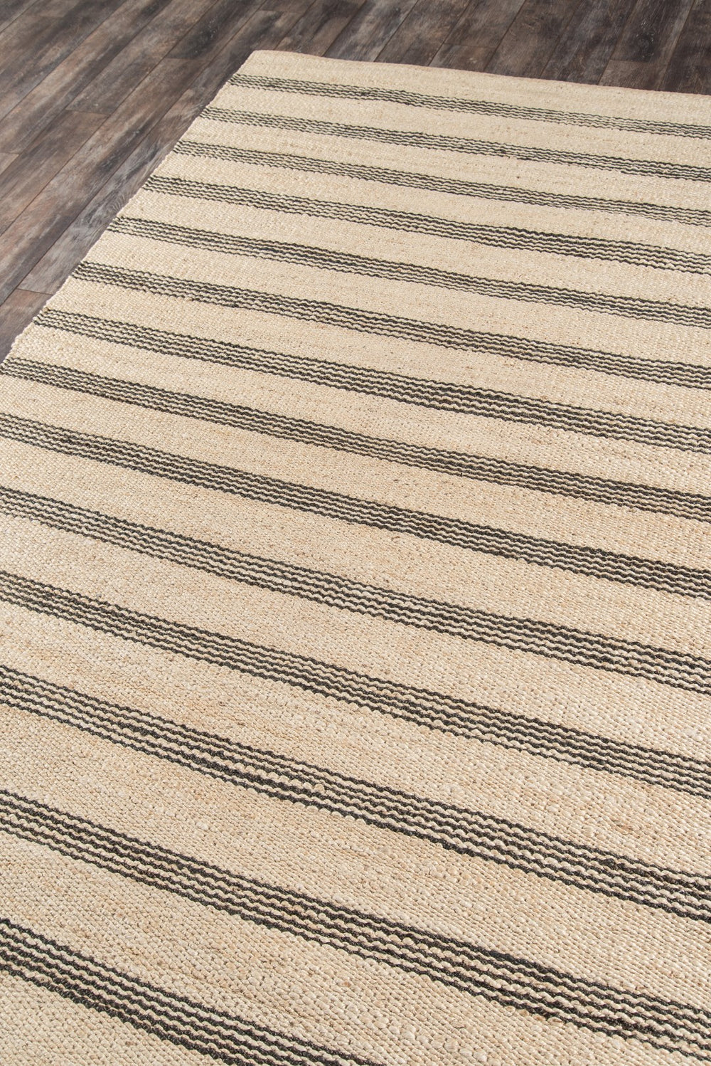 Momeni Novogratz Montauk MTK-2 Hand Woven Contemporary Striped Indoor Area Rug Charcoal 8'6" x 11'6" MONTAMTK-2CHR86B6