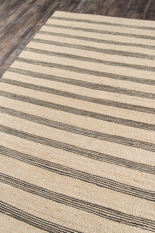 Momeni Novogratz Montauk MTK-2 Hand Woven Contemporary Striped Indoor Area Rug Charcoal 8'6" x 11'6" MONTAMTK-2CHR86B6