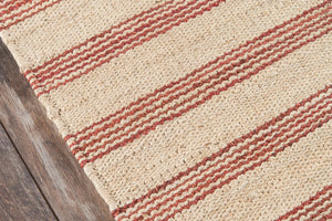 Momeni Novogratz Montauk MTK-2 Hand Woven Contemporary Striped Indoor Area Rug Terra Cott 8'6" x 11'6" MONTAMTK-2TER86B6
