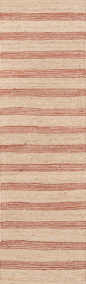 Momeni Novogratz Montauk MTK-2 Hand Woven Contemporary Striped Indoor Area Rug Terra Cott 8'6" x 11'6" MONTAMTK-2TER86B6