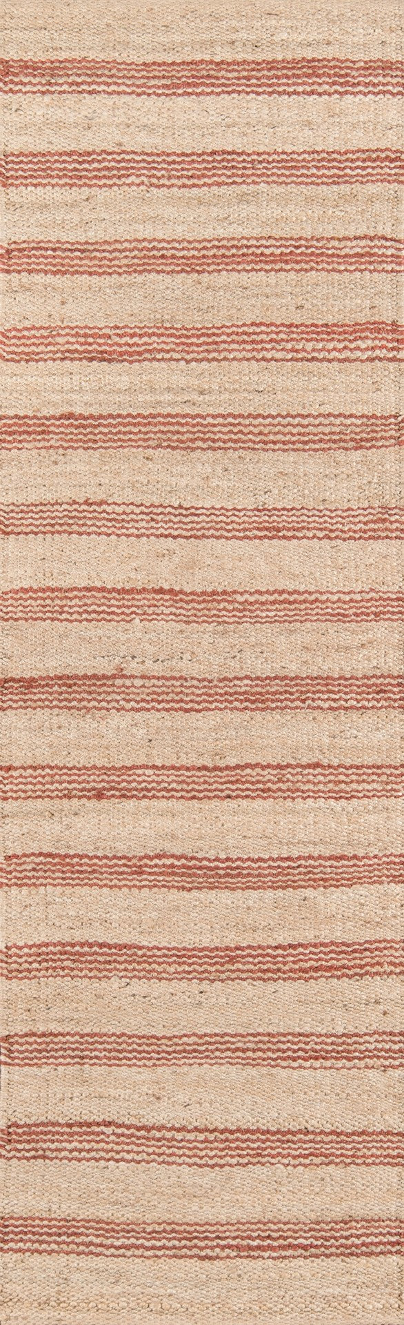 Momeni Novogratz Montauk MTK-2 Hand Woven Contemporary Striped Indoor Area Rug Terra Cott 8'6" x 11'6" MONTAMTK-2TER86B6