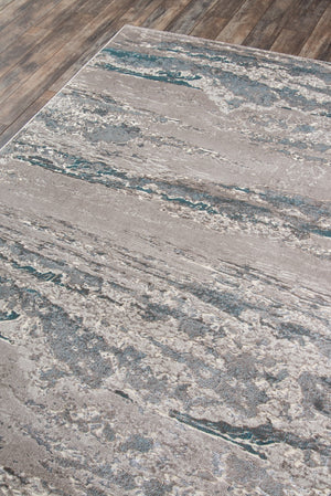 Momeni Monterey MO-08 Machine Made Contemporary Abstract Indoor Area Rug Teal 8'6" x 11'6" MONTEMO-08TEL86B6