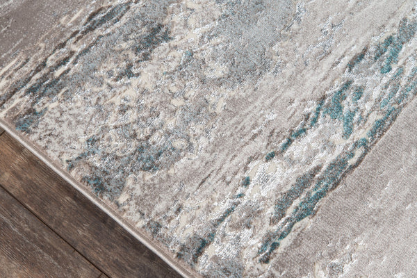 Momeni Monterey MO-08 Machine Made Contemporary Abstract Indoor Area Rug Teal 8'6" x 11'6" MONTEMO-08TEL86B6