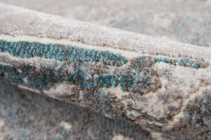 Momeni Monterey MO-08 Machine Made Contemporary Abstract Indoor Area Rug Teal 8'6" x 11'6" MONTEMO-08TEL86B6