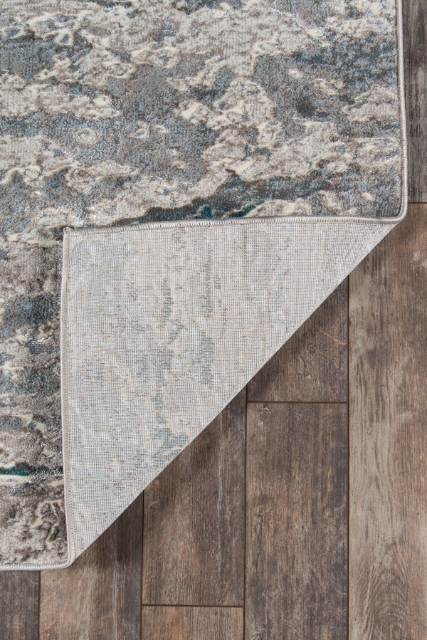 Momeni Monterey MO-08 Machine Made Contemporary Abstract Indoor Area Rug Teal 8'6" x 11'6" MONTEMO-08TEL86B6