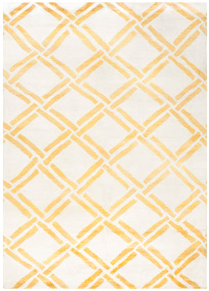 Moroccan 551 Hand Knotted 80% Viscose 20% Cotton 0 Rug Ivory / Gold 80% Viscose 20% Cotton MOR551B-6