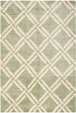 Moroccan 551 Hand Knotted 80% Viscose 20% Cotton 0 Rug Green / Ivory 80% Viscose 20% Cotton MOR551C-6