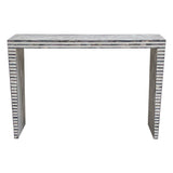 Mosaic Console Table w/ Bone Inlay in Linear Pattern