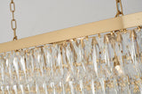 Bethel Gold Chandelier in Metal & Crystal