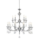 Bethel Chrome Chandelier in Iron & Crystal