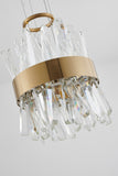 Bethel Gold LED Pendant in Stainless Steel & Crystal