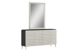 Whiteline Modern Living Pino Mirror High Gloss Light Grey MR1752-LGRY
