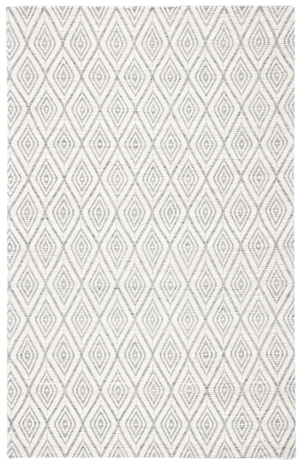 Safavieh Marbella 308 Hand Woven 100% Wool Pile Rug Grey / Ivory MRB308F-5