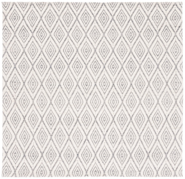 Safavieh Marbella 308 Hand Woven 100% Wool Pile Rug Grey / Ivory MRB308F-6SQ