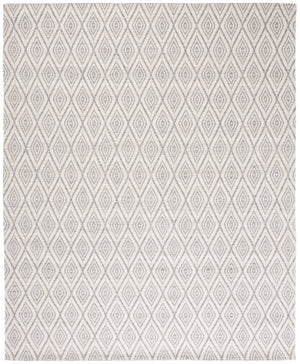 Safavieh Marbella 308 Hand Woven 100% Wool Pile Rug Grey / Ivory MRB308F-8
