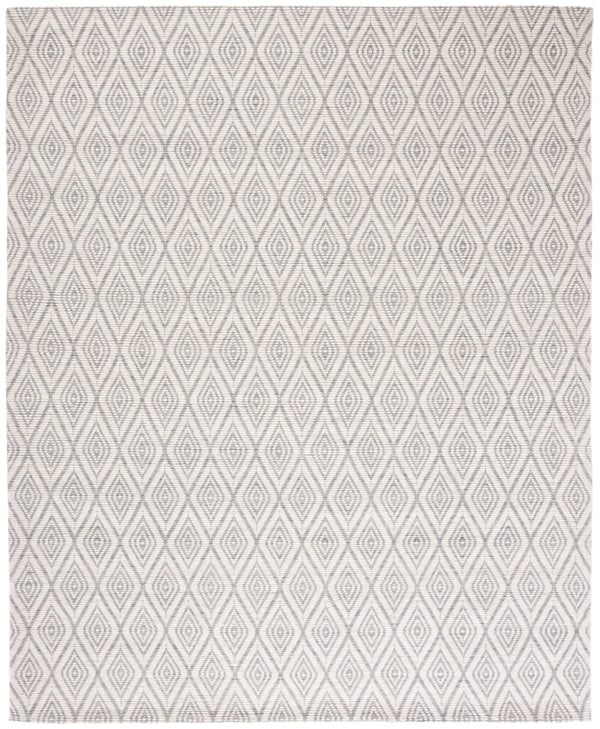 Safavieh Marbella 308 Hand Woven 100% Wool Pile Rug Grey / Ivory MRB308F-8
