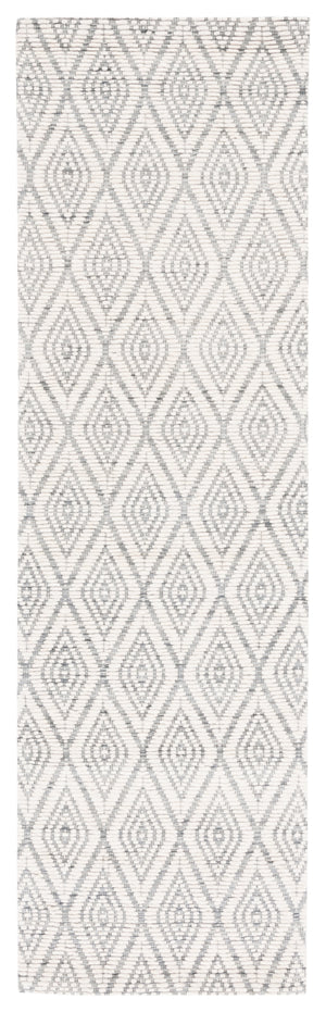 Safavieh Marbella 308 Hand Woven 100% Wool Pile Rug Dark Grey / Ivory MRB308G-28