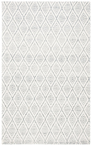 Safavieh Marbella 308 Hand Woven 100% Wool Pile Rug Dark Grey / Ivory MRB308G-5