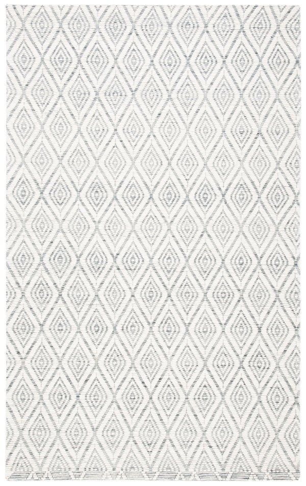 Safavieh Marbella 308 Hand Woven 100% Wool Pile Rug Dark Grey / Ivory MRB308G-5