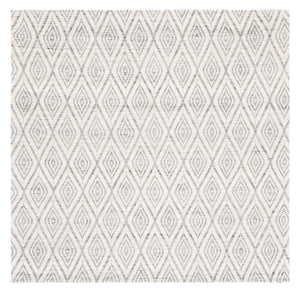 Safavieh Marbella 308 Hand Woven 100% Wool Pile Rug Dark Grey / Ivory MRB308G-6SQ