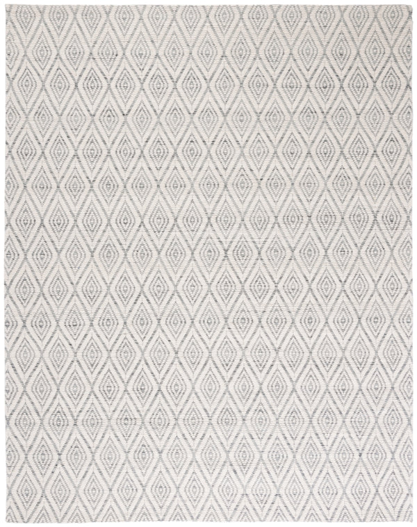 Safavieh Marbella 308 Hand Woven 100% Wool Pile Rug Dark Grey / Ivory MRB308G-8