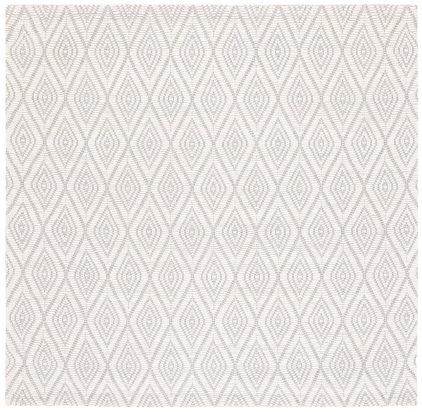 Safavieh Marbella 308 Hand Woven 100% Wool Pile Rug Light Blue / Ivory MRB308L-6SQ
