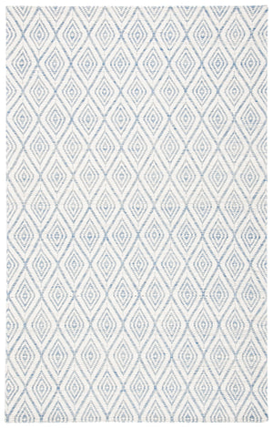 Safavieh Marbella 308 Hand Woven 100% Wool Pile Rug Blue / Ivory MRB308M-5