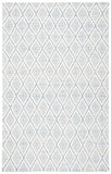 Safavieh Marbella 308 Hand Woven 100% Wool Pile Rug Blue / Ivory MRB308M-5