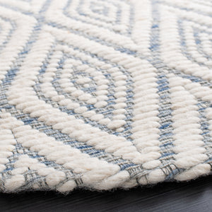 Safavieh Marbella 308 Hand Woven 100% Wool Pile Rug Blue / Ivory MRB308M-6R