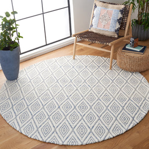 Safavieh Marbella 308 Hand Woven 100% Wool Pile Rug Blue / Ivory MRB308M-6R