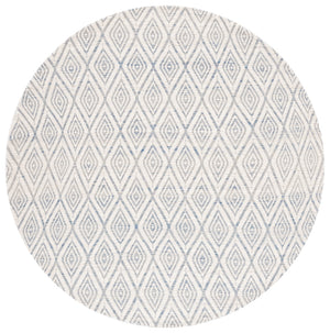 Safavieh Marbella 308 Hand Woven 100% Wool Pile Rug Blue / Ivory MRB308M-6R
