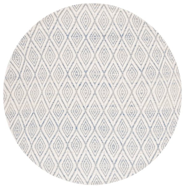 Safavieh Marbella 308 Hand Woven 100% Wool Pile Rug Blue / Ivory MRB308M-6R