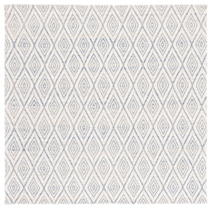 Safavieh Marbella 308 Hand Woven 100% Wool Pile Rug Blue / Ivory MRB308M-6SQ