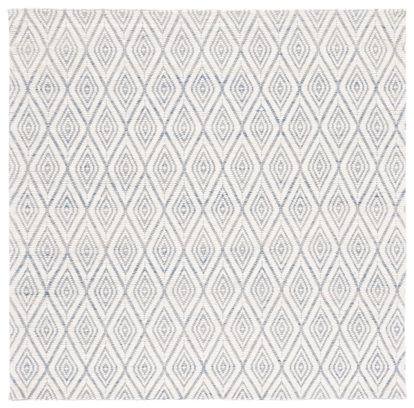 Safavieh Marbella 308 Hand Woven 100% Wool Pile Rug Blue / Ivory MRB308M-6SQ