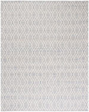 Safavieh Marbella 308 Hand Woven 100% Wool Pile Rug Blue / Ivory MRB308M-8