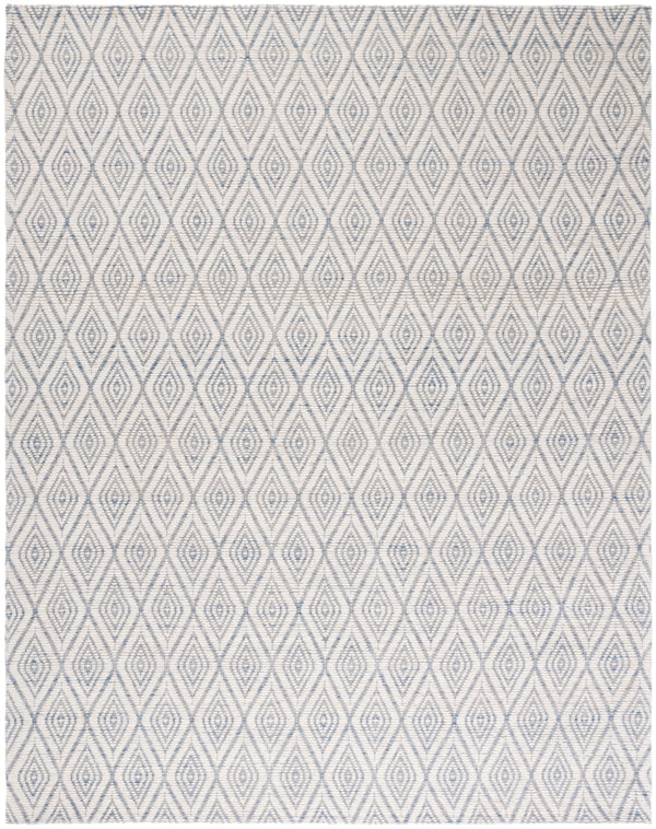 Safavieh Marbella 308 Hand Woven 100% Wool Pile Rug Blue / Ivory MRB308M-8