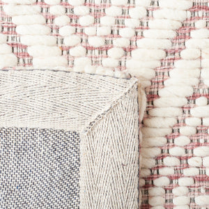 Safavieh Marbella 308 Hand Woven 100% Wool Pile Rug Dark Pink / Ivory MRB308U-5