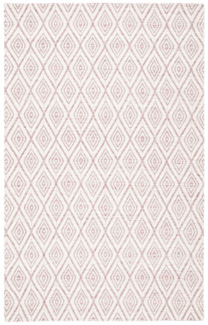 Safavieh Marbella 308 Hand Woven 100% Wool Pile Rug Dark Pink / Ivory MRB308U-5