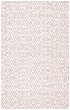 Safavieh Marbella 308 Hand Woven 100% Wool Pile Rug Dark Pink / Ivory MRB308U-5