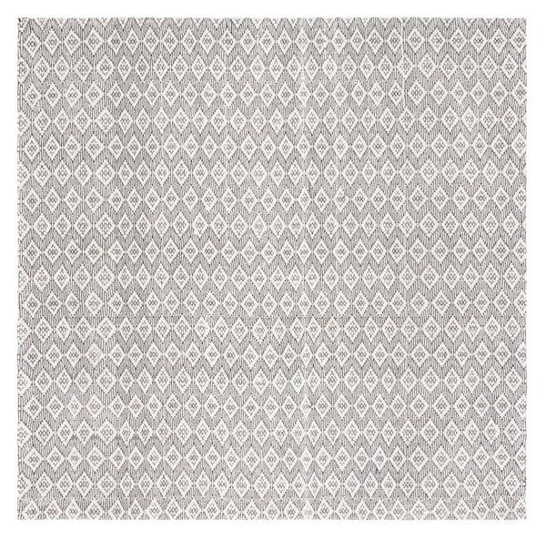 Safavieh Marbella 310 Hand Woven 100% Wool Pile Rug Ivory / Black MRB310A-6SQ
