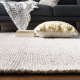 Marbella 523 Contemporary Hand Loomed 80 % Wool 20 % Cotton Rug Beige