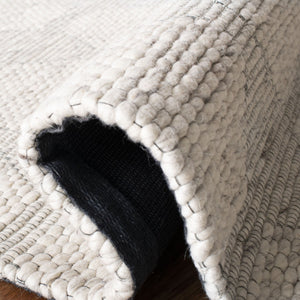 Marbella 523 Contemporary Hand Loomed 80 % Wool 20 % Cotton Rug Beige