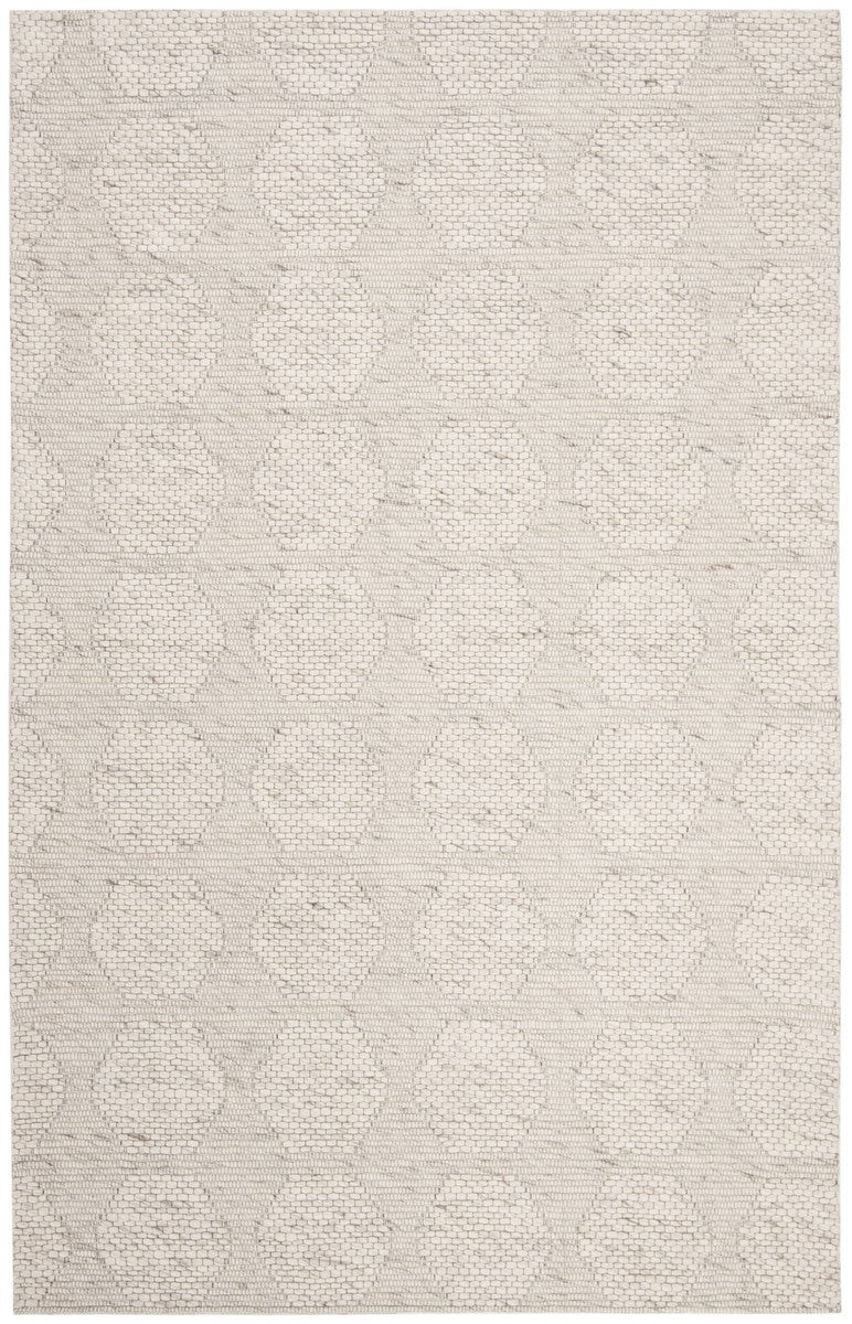Marbella 523 Contemporary Hand Loomed 80 % Wool 20 % Cotton Rug Beige
