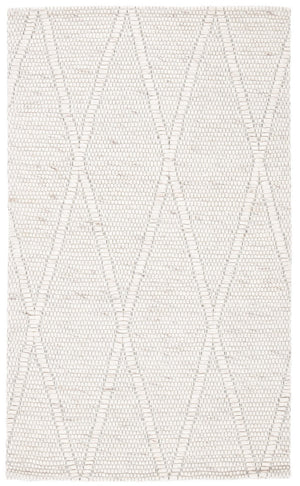 Marbella 524 Contemporary Hand Loomed 80 % Wool 20 % Cotton Rug Ivory