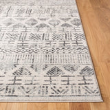 Mercer 400 Mercer 413 Bohemian Power Loomed Polypropylene Pile Rug Ivory / Grey