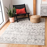 Mercer 400 Mercer 413 Bohemian Power Loomed Polypropylene Pile Rug Ivory / Grey